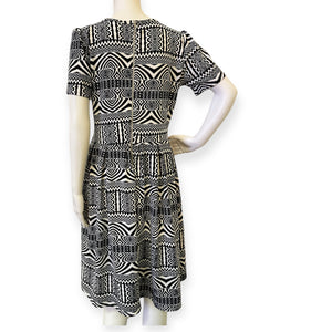 LuLaRoe Aztec Jessie Pocket Dress Black White Southwest Tribal Print
Size: Large 
Brand: LuLaRoe
Material: 96% Polyester 4% Spandex 
Care: Machine Wash 
Condition: Great No Flaws