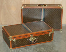 Load image into Gallery viewer, RESTORED ANTiQUE LOUIS VUITTON MONOGRAM SUITCASE TRUNKS