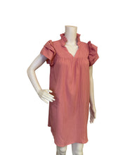 Load image into Gallery viewer, Soly Hux Ruffled V-Neck Short Sleeve Dress Top - Dusty Rose
