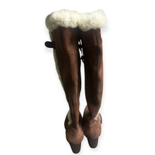 Load image into Gallery viewer, Lauren by Ralph Lauren Rosella Boots Brown Shearling-Lined Knee-High Boots