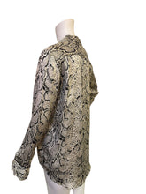 Load image into Gallery viewer, Women's Equipment Femme 100% silk Snake Print Button-Up Blouse - Beige/Black