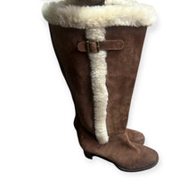 Load image into Gallery viewer, Lauren by Ralph Lauren Rosella Boots Brown Shearling-Lined Knee-High Boots