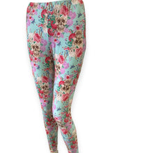 Load image into Gallery viewer, Floral Skull Print Leggings