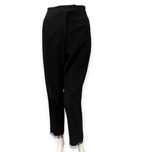 Load image into Gallery viewer, Elegant Black Women's Pants with Fringe Detail