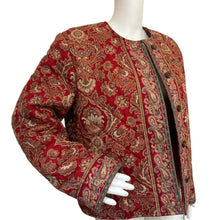 Load image into Gallery viewer, Vera Bradley Quilted Lined Jacket Medium Red Windsor Pattern