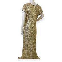 Load image into Gallery viewer, Primavera Couture Elegant Gold Sequin Evening Gown