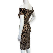 Load image into Gallery viewer, Leopard Print Off-Shoulder Dress