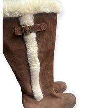 Load image into Gallery viewer, Lauren by Ralph Lauren Rosella Boots Brown Shearling-Lined Knee-High Boots