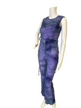 Load image into Gallery viewer, Textured Sleeveless Distressed Flare Pant Jumpsuit