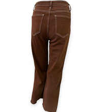 Load image into Gallery viewer, Classic Brown Stitched Flare Women's Jeans