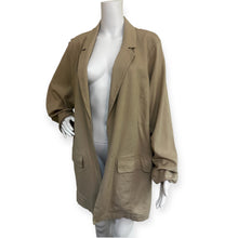 Load image into Gallery viewer, Women's Tan Linen Causal Blazer
