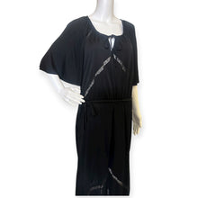 Load image into Gallery viewer, Scott Barrie Elegant Black Dress with Sheer Accents