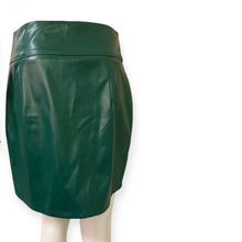 Load image into Gallery viewer, Elegant Green faux Leather Skirt