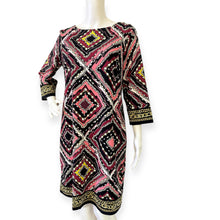 Load image into Gallery viewer, Talbots Chain Link Print Midi Geometric Patterned Dress