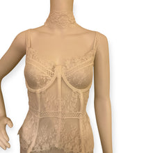 Load image into Gallery viewer, Elegant White Lace Lingerie Top with Garter