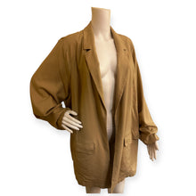 Load image into Gallery viewer, Women's Tan Linen Causal Blazer