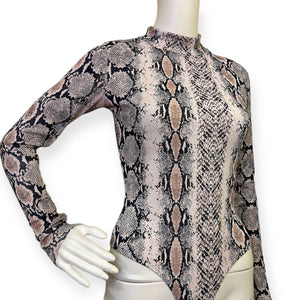 Pretty Little Thing Snake Print Bodysuit