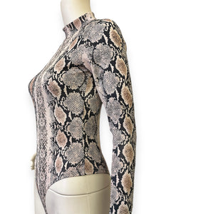 Pretty Little Thing Snake Print Bodysuit