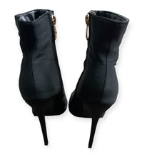 Load image into Gallery viewer, Open Toe Black Stiletto Ankle Boots