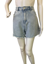Load image into Gallery viewer, High-Waist Light Wash Denim Shorts