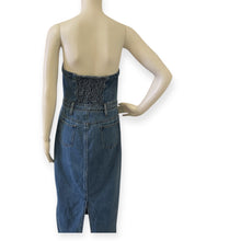 Load image into Gallery viewer, Button Front Denim Tube Dress