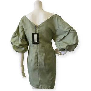 Sage Green Off The Shoulder Ruched Bodycon Dress Dop3 Fashion LLC Sage Green Off The Shoulder Ruched Bodycon Dress Dop3 Fashion LLC