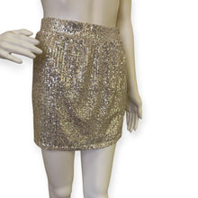 Load image into Gallery viewer, Sparkling Gold Sequin Mini Skirt