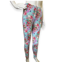 Load image into Gallery viewer, Floral Skull Print Leggings