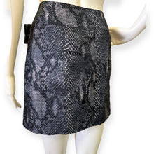 Load image into Gallery viewer, Grey Printed Button Detail Wrap Mini Skirt