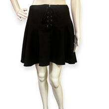 Load image into Gallery viewer, Julia Black Lace-Up suede Skirt