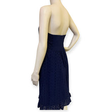 Load image into Gallery viewer, Strapless Navy Blue Eyelet Dress
