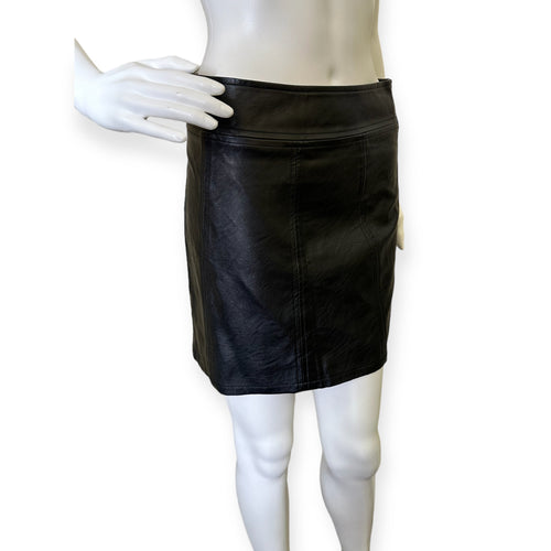 The Impeccable Pig Black Leather Skirt