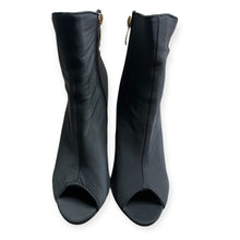 Load image into Gallery viewer, Open Toe Black Stiletto Ankle Boots