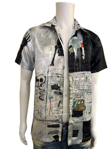 Like BASQUIAT Skull Button Down