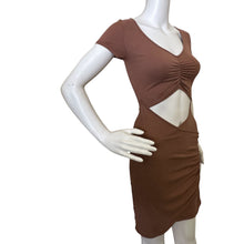 Load image into Gallery viewer, Twist Knot Cut Out Bodycon Ruched Dress