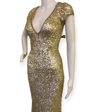 Load image into Gallery viewer, Primavera Couture Elegant Gold Sequin Evening Gown