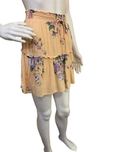 Load image into Gallery viewer, Women's Peach Floral Tiered Skirt