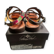 Load image into Gallery viewer, Patricia Nash Fidella Floral Leather Sandals