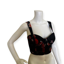 Load image into Gallery viewer, Floral Black Tank Top