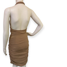 Load image into Gallery viewer, Nude Halter Cutout Dress