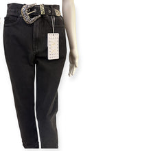 Load image into Gallery viewer, Le' AL.X Denim Built-In Western Belt High Rise Straight Leg Pocket Jeans