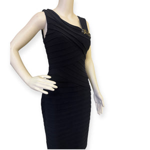 Elegant Black Sleeveless Midi Dress