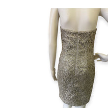 Load image into Gallery viewer, Jessica McClintock Strapless Sliver Sequins Dress