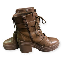 Load image into Gallery viewer, Limelight Women&#39;s Jazzie Brown Lace Up Zipper Platform Boots