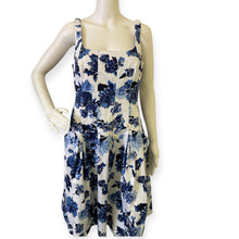 Load image into Gallery viewer, American Living Floral Blue and White Dress