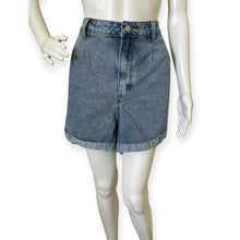 Load image into Gallery viewer, High-Waisted Denim Shorts