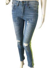 Load image into Gallery viewer, Neon Green Reflector Jeans