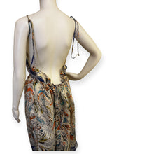 Load image into Gallery viewer, Sundance Paisley Print Spaghetti Strap Dress in Navy, Teal &amp; Orange
