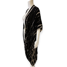 Load image into Gallery viewer, Black and Off White Striped Kimono