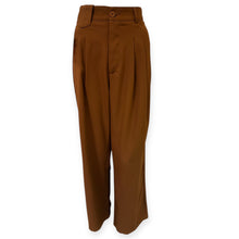Load image into Gallery viewer, Brown Wide-Leg Trousers